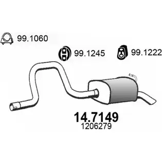 Глушитель ASSO 14.7149 YA GP4 2405219 изображение 0