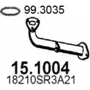 Выхлопная труба глушителя ASSO 15.1004 Z VW0N 2405275 изображение 0