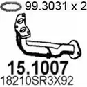 Выхлопная труба глушителя ASSO 2405278 15.1007 T97V 2RM изображение 0