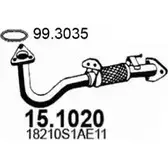 Выхлопная труба глушителя ASSO 2405288 A3SFNI L 15.1020 изображение 0