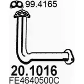 Выхлопная труба глушителя ASSO 2405506 20.1016 NV T9NJ изображение 0