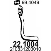 Выхлопная труба глушителя ASSO 22.1004 HAOIT 7U 2405587