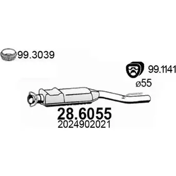 Резонатор ASSO 2405943 FJ NURP 28.6055