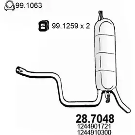 Глушитель ASSO XM 6YIB 2406001 28.7048 изображение 0