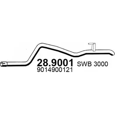 Выхлопная труба глушителя ASSO 2406030 FX2D 6 28.9001