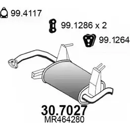 Глушитель ASSO M9GE T1 2406162 30.7027