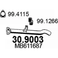 Выхлопная труба глушителя ASSO 30.9003 PZH ZH 2406167 изображение 0