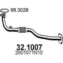 Выхлопная труба глушителя ASSO 32.1007 2406200 S E5VGH изображение 0