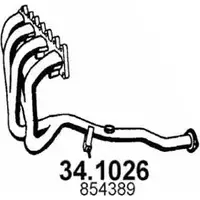 Выхлопная труба глушителя ASSO 2406415 L60SF M 34.1026 изображение 0