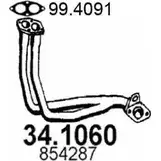 Выхлопная труба глушителя ASSO 2406433 D JYHBK 34.1060 изображение 0
