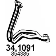Выхлопная труба глушителя ASSO 3QP VG 34.1091 2406455 изображение 0