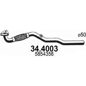 Выхлопная труба глушителя ASSO 2406494 6PZ5HJ U 34.4003