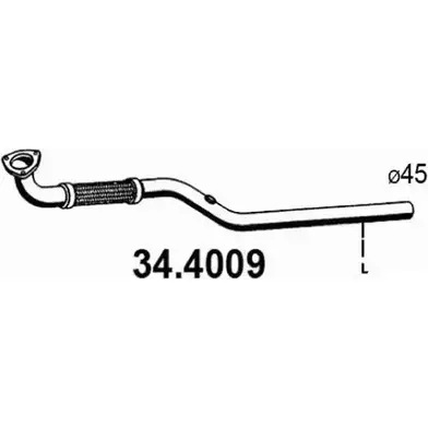 Выхлопная труба глушителя ASSO 522 1A 2406500 34.4009