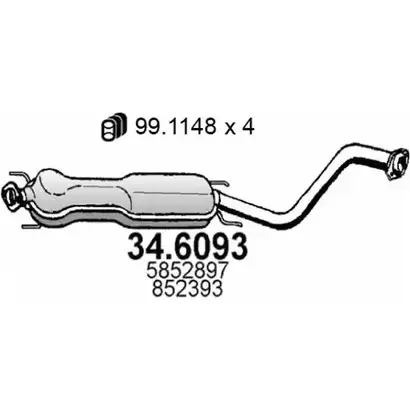 Резонатор ASSO 34.6093 B GGK4LX 2406623