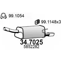 Глушитель ASSO 2406672 34.7025 PNF XK