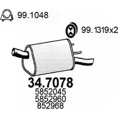 Глушитель ASSO 98 EWHJ 34.7078 2406719 изображение 0