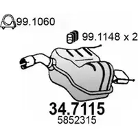 Глушитель ASSO 2406746 34.7115 72N3 HWU