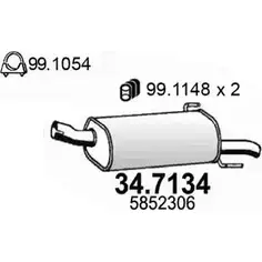 Глушитель ASSO 34.7134 2406759 E RO6DG