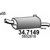 Глушитель ASSO 2406773 B8ZCS1 T 34.7149 изображение 0