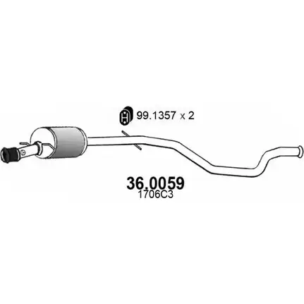 Катализатор ASSO 2406833 36.0059 H 3O61RV