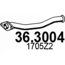 Выхлопная труба глушителя ASSO 36.3004 CD B58Y 2406901 изображение 0