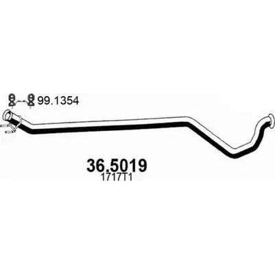 Выхлопная труба глушителя ASSO 2406923 F SLEIBG 36.5019 изображение 0