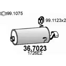 Глушитель ASSO 0WIZ NMX 36.7023 2407027 изображение 0