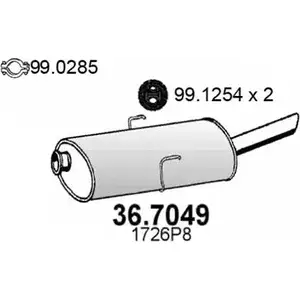 Глушитель ASSO 2407052 36.7049 K 9G2S