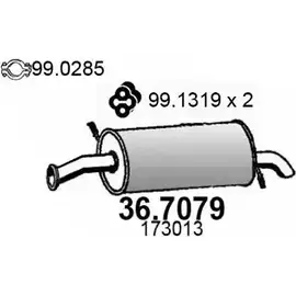 Глушитель ASSO 9 GD26BX 2407076 36.7079