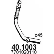 Выхлопная труба глушителя ASSO CH0L Q 40.1003 2407164 изображение 0