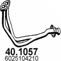 Выхлопная труба глушителя ASSO 40.1057 5F0 CG5 2407212