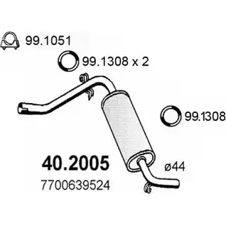 Предглушитель ASSO 40.2005 N 08K9QG 2407243 изображение 0