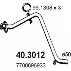 Выхлопная труба глушителя ASSO 2407267 40.3012 5M6OO M изображение 0