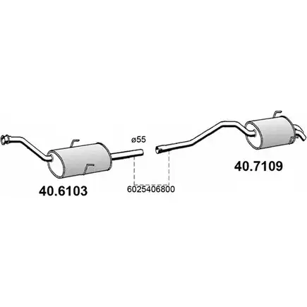 Глушитель ASSO 2407499 HCQ LYU 40.7109 изображение 0