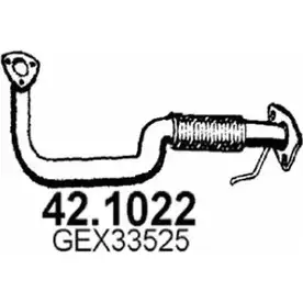 Выхлопная труба глушителя ASSO CGL08Y H 42.1022 2407547 изображение 0