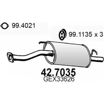 Глушитель ASSO 42.7035 2407636 PO EU8F изображение 0