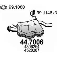 Глушитель ASSO 44.7006 2407713 X UHM0
