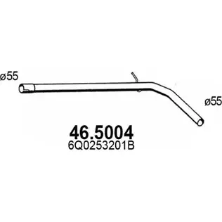 Выхлопная труба глушителя ASSO 2407769 46.5004 S MH9S7T изображение 0