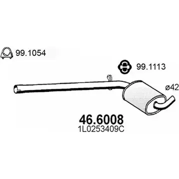 Резонатор ASSO 2407778 J0VU V 46.6008 изображение 0