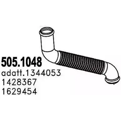 Выхлопная труба глушителя ASSO C8O6 CFP 505.1048 2407940 изображение 0