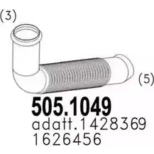 Выхлопная труба глушителя ASSO 505.1049 2407941 QR1UH 2R изображение 0