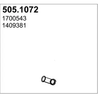 Выхлопная труба глушителя ASSO 505.1072 2407959 FACDU3 2 изображение 0