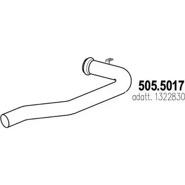 Выхлопная труба глушителя ASSO F89T4 VL 2408008 505.5017