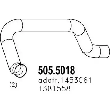 Выхлопная труба глушителя ASSO 2408009 505.5018 V HI1K7A изображение 0