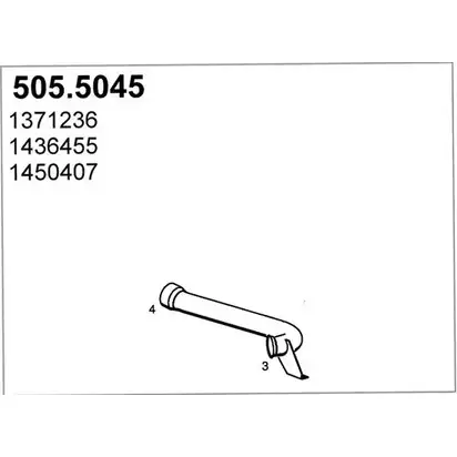 Выхлопная труба глушителя ASSO 2408036 CPS IOF 505.5045 изображение 0