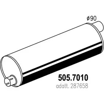 Глушитель ASSO 2408136 505.7010 HCL7L U изображение 0