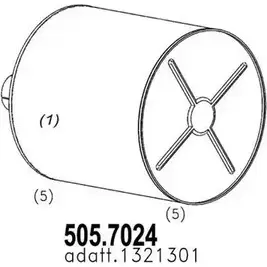 Глушитель ASSO 505.7024 BI MKVAB 2408148