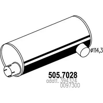 Глушитель ASSO 505.7028 VS5 JXKW 2408152 изображение 0