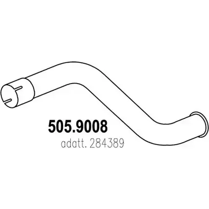 Выхлопная труба глушителя ASSO 505.9008 2408202 45ZYP I изображение 0