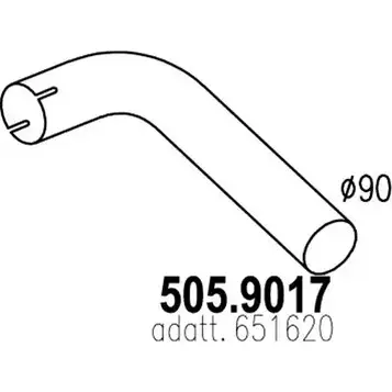 Выхлопная труба глушителя ASSO 2408209 T7NY MR 505.9017 изображение 0